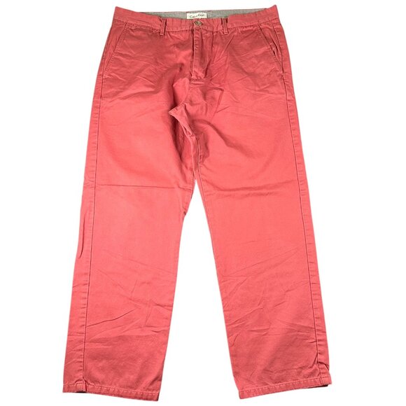 Calvin Klein Other - Calvin Klein Mens 36x30 Salmon Pink Flat Front Cotton Chino Casual Pants